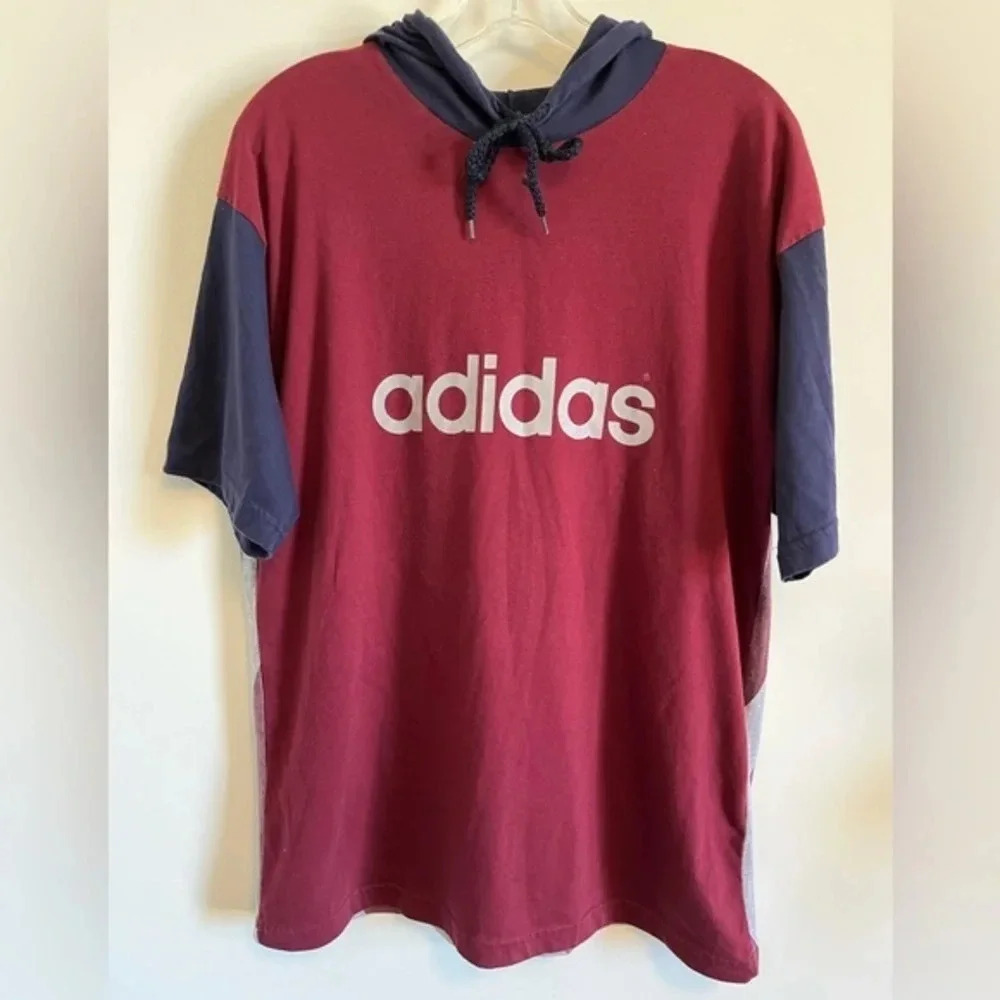Rare Vintage Adidas Hoodie Shirt Made in Canada Size M - Picture 1 of 3